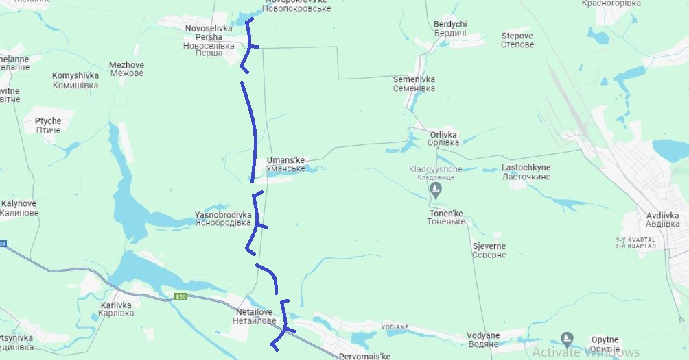 Sau những trận giao tranh dữ dội ở phía tây Avdiivka, Quân đội Nga nhanh chóng tiếp cận khu vực mà dự kiến tuyến phòng thủ chính của Ukraine được cho là sẽ đi qua. Đoạn từ Novoselovka First đến Yasnobrodovka và Karlovka là tuyến phòng ngự then chốt mà Ukraine phải chiếm gần như ngay lập tức, sau khi mất Avdiivka vào tay quân Nga.