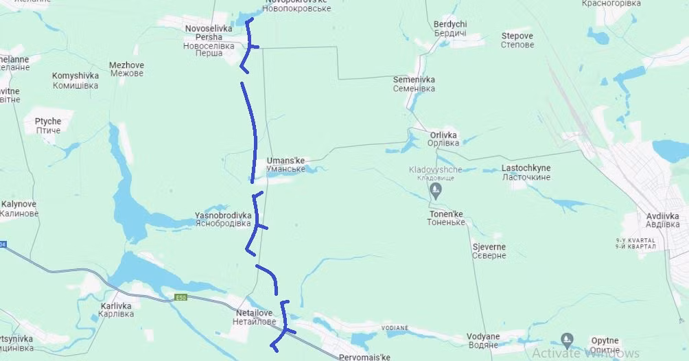 Sau những trận giao tranh dữ dội ở phía tây Avdiivka, Quân đội Nga nhanh chóng tiếp cận khu vực mà dự kiến tuyến phòng thủ chính của Ukraine được cho là sẽ đi qua. Đoạn từ Novoselovka First đến Yasnobrodovka và Karlovka là tuyến phòng ngự then chốt mà Ukraine phải chiếm gần như ngay lập tức, sau khi mất Avdiivka vào tay quân Nga.