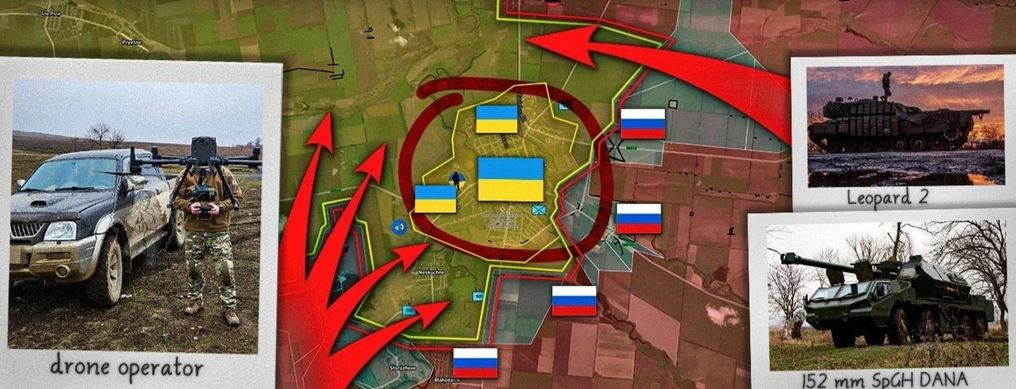 Một sự thật gây sốc là Quân đội Nga (RFAF) đã phát động một mặt trận tấn công dài 5-6 km theo hướng Velyka Novosyolka và về phía tây Kurakhove. Đây không phải là một cuộc chiến trên đường phố, nên tốc độ tiến công của RFAF tăng lên rõ rệt.