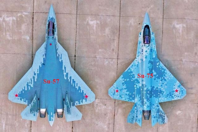 Theo giới thiệu của công ty Sukhoi, máy bay Su-75 ngoài phiên bản có người lái (một chỗ ngồi và hai chỗ ngồi), còn có phiên bản không người lái. Đặc biệt, Su-75 không người lái có thể phối hợp hoạt động với Su-57 có người lái, được điều khiển từ mặt đất hoặc vận hành dựa trên trí tuệ nhân tạo. 