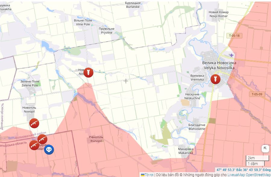 Bằng cách triển khai chiến thuật chặt chẽ, Quân đội Nga đã chặn thành công các kênh rút lui dọc sông Shaitanka và Kashlahach, khiến tuyến phòng thủ của Quân đội Ukraine ở cứ điểm Velyka Novosyolka, cực kỳ dễ bị đối phương đột phá.