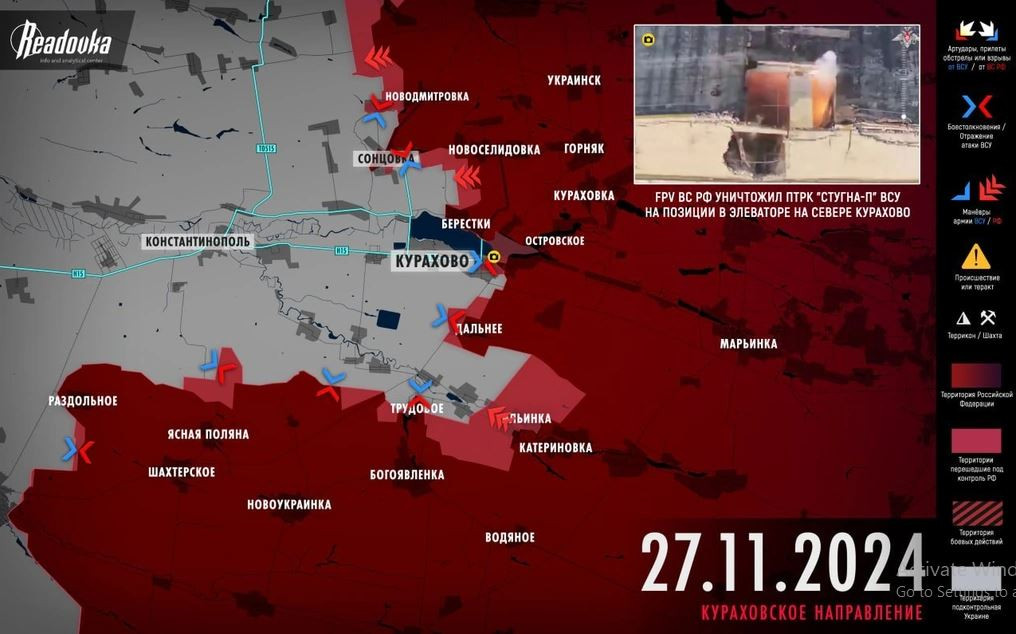 Cuộc tấn công của quân Nga đang áp đảo ở nam Donetsk, từ Pokrovsk – Kurakhove – Ugledar đến Velyka Novosyolka, nhiều vị trí của quân Ukraine lần lượt bị mất. Quân đội Ukraine đã phải bỏ một số địa điểm chiến lược để tránh tổn thất lớn hơn. Tình thế bị động này gây áp lực lớn lên Bộ Tổng tham mưu Quân đội Ukraine.