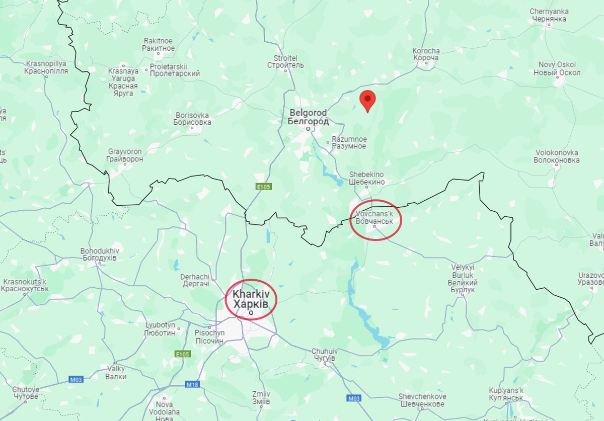 Trong khi đó, biên giới cách điểm thả khoảng 40 km; như vậy mục tiêu sẽ là thành phố Vovchansk của tỉnh Kharkov, khu vực nằm gần giáp biên giới với Nga, nơi hiện đang diễn ra các trận đánh ác liệt giữa hai bên. 