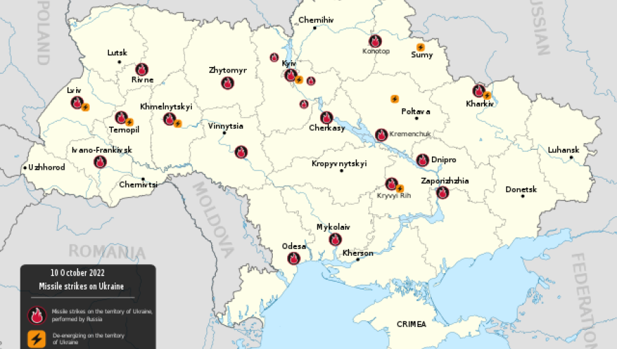 Vì vậy, trong ngày 21/3 và đặc biệt là đêm hôm đó, Ukraine phải đối mặt với mối đe dọa trên không quy mô lớn, được thể hiện bằng màu đỏ trên bản đồ khắp cả nước. Theo đánh giá, đây là vụ tấn công tên lửa lớn nhất trong khu vực kể từ đầu tháng 2.