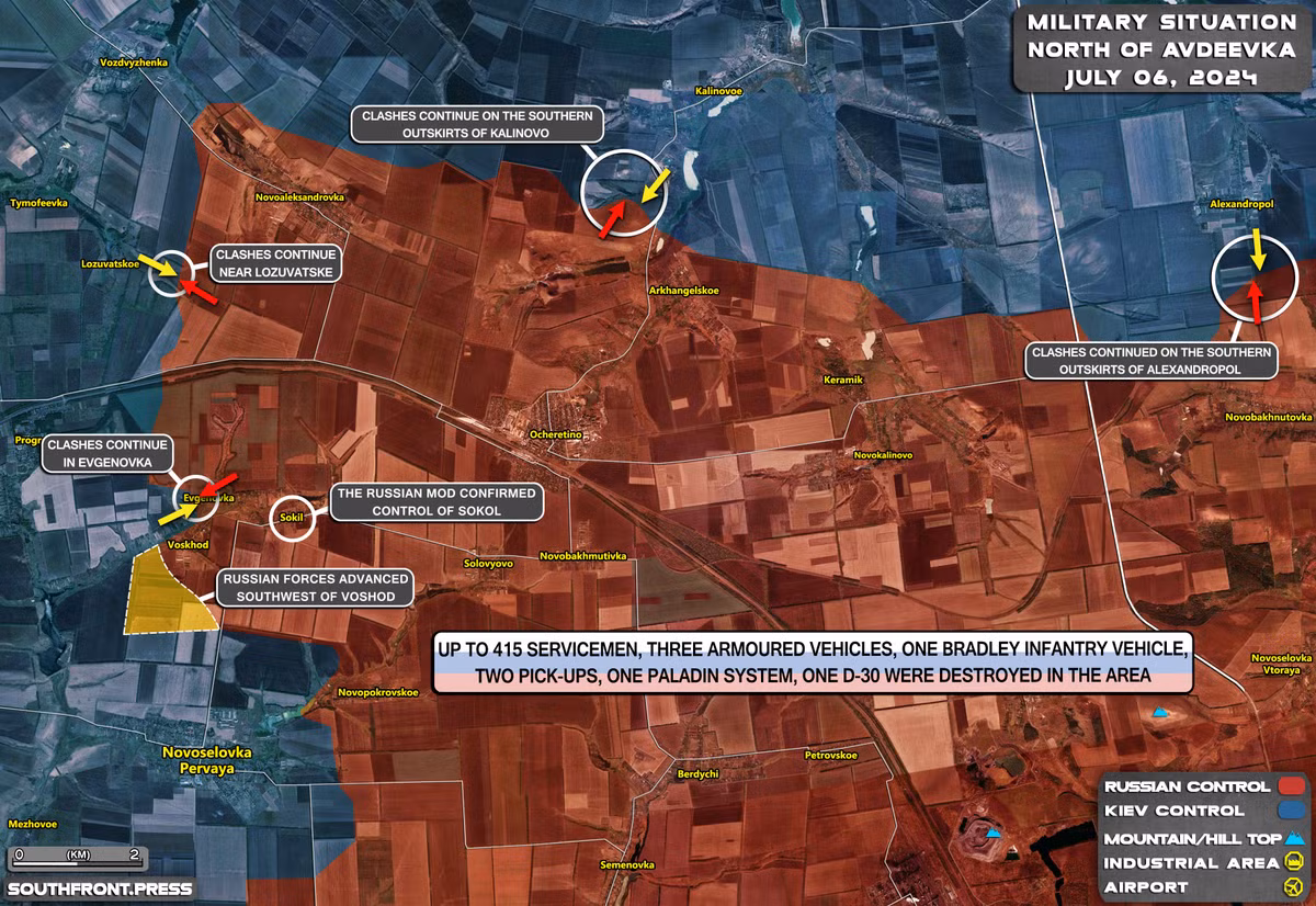 Việc đổi chủ ở làng Sokol không chỉ là một thành tích lớn khác trong cuộc tấn công gần đây của Quân đội Nga, mà còn đánh dấu một thách thức nghiêm trọng đối với tuyến phòng thủ của Quân đội Ukraine trong khu vực phía tây Avdiivka.