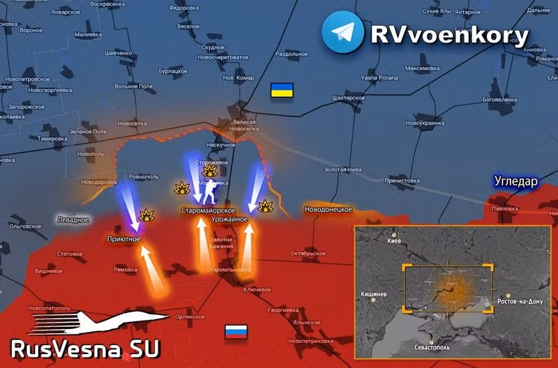 Nếu quân đội Ukraine tiếp tục phát huy chiến quả tại Staromayorsk và Urozhaine, tiếp tục tiến mạnh về phía nam, sẽ ảnh hưởng đến tuyến phòng thủ tổng thể của quân đội Nga ở Zaporozhye và Nam Donetsk.