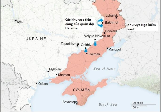 Trong chiến dịch phản công mùa hè, Quân đội Ukraine xác định 5 hướng tiến công, trong đó hướng Zaporizhia là trọng tâm phản công của quân Ukraine, rất có thể Quân đội Ukraine có thể đã đột phá được một phần.