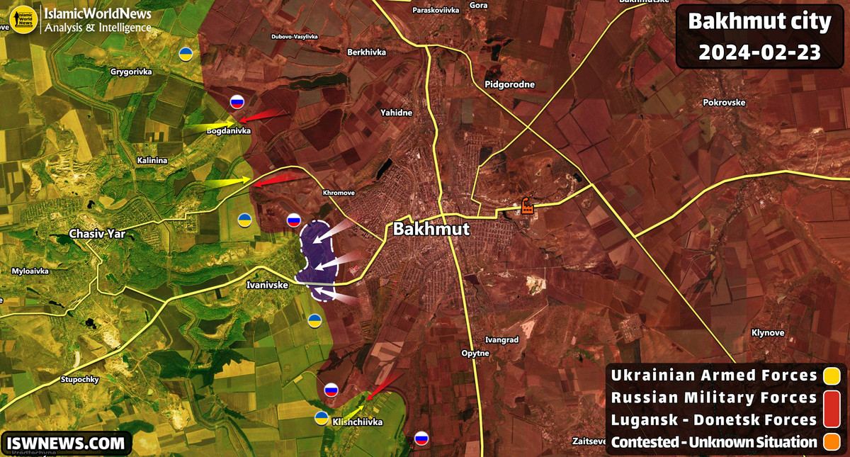 Sau khi Nga chiếm được làng Ivanivske, đánh sập cánh cửa chốt chặn ở phía đông, nhiều khả năng quân Ukraine sẽ không đủ lực lượng để bảo vệ thị trấn Chasov Yar trong thời gian dài; vì làng Ivanivske là đầu cầu quan trọng để quân Nga tiếp cận Chasov Yar.