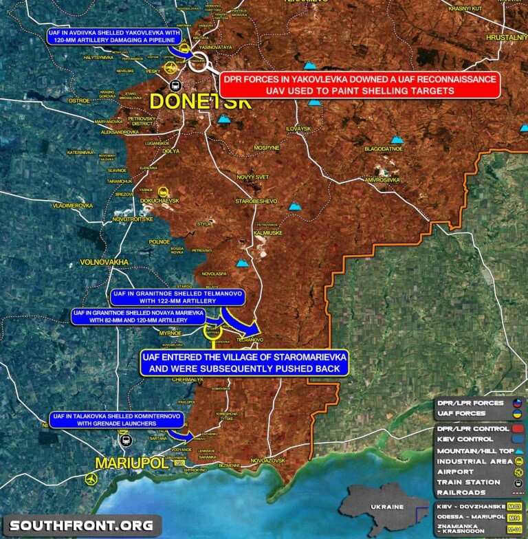 Hiện tại thông tin điện thoại từ làng Novaya Maryevka với phía DPR đã bị cắt, điều này làm dấy lên một số lo ngại về việc liệu phía Ukraine có quyết tâm chiếm giữ khu vực này vào đêm nay hay không? 