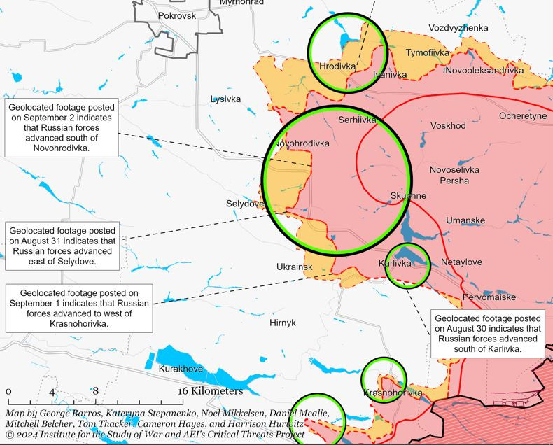 Nếu quân Ukraine để mất Selidovo hoặc Ukrainsk, sẽ dẫn đến sự hợp nhất thực sự của hai mặt trận, đó là Pokrovsk và Kurakhovo. Đồng thời, sẽ cắt quân Ukraine thành hai phần. Cuộc chiến giành và giữ Ukrainsk, sự thành công của Nga phụ thuộc vào quân số mà phía Ukraine tung vào trận.