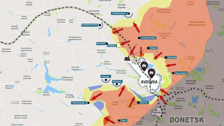 Giai đoạn thứ hai: Diễn ra trong mùa hè năm 2022, dân quân Donetsk chọc thủng phòng tuyến phòng thủ phía nam Avdiivka; hình thành mũi tiến công và bao vây về phía nam. 