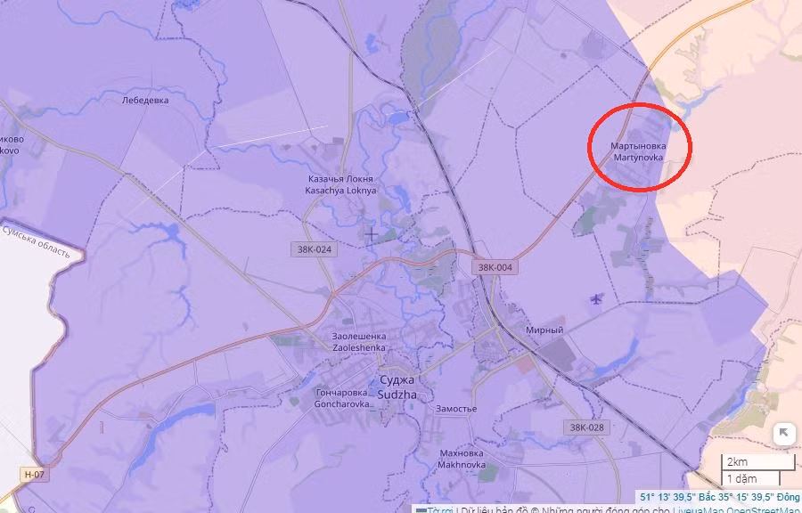 Tại khu định cư Martynovka ở phía đông bắc Sudzha, AFU đã tiến hành một cuộc tấn công bất thành, bằng cách sử dụng xe tăng và xe bọc thép của phương Tây. AFU cũng tiến về phía làng Pogrebki ở sườn tây bắc Sudzha, khoảng cách tiến quân lên tới hàng trăm mét.