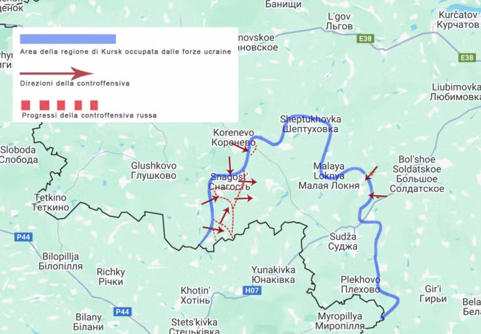 Ngày 12/10, người phát ngôn của “Cụm quân phía Bắc” RFAF cho biết, Lữ đoàn thủy quân lục chiến số 155 thuộc Hạm đội Thái Bình Dương, Lữ đoàn dù số 83 và Lực lượng đặc biệt Chechen Akhmat, đều được huấn luyện và trang bị tốt, chịu trách nhiệm thực hiện tấn công ở hướng phía tây bắc Sudzha và đã tái chiếm 26,2 km2 ở khu vực Kursk.