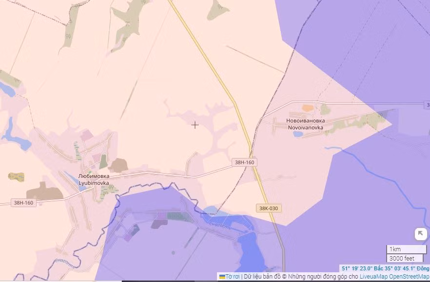 Cùng ngày, vị trí giao tranh có tóa độ địa lý do Bộ tư lệnh tiền phương của “Cụm quân phía Bắc” RFAF công bố cho thấy, quân Nga đã tiến đến vùng ngoại ô phía nam làng Novoivanovka và phía đông làng Liubimovka. Đặc biệt RFAF tái chiếm làng Plekhovo ở phía đông nam Sudzha; đồng thời tiến tới Kurilovka và Guevo ở sườn phía nam của Sudzha.