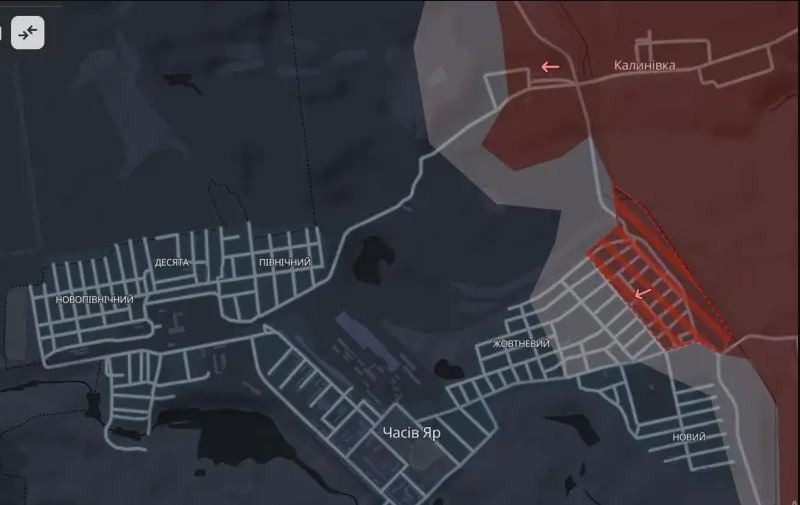 Đánh giá theo bản cập nhật của Deep State, các đơn vị xung kích của Nga đã chiếm được đầu cầu quan trọng nhất ở làng Grigorovka, và tràn ngập hoàn toàn làng Kalinovka, nằm ở phía bắc Chasov Yar. Từ đầu cầu này, quân Nga có thể phát triển thành một gọng kìm, bao vây Chasov Yar.