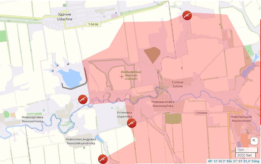 Các video có định vị địa lý, cho thấy RFAF đã chiếm lại được những vùng đất rộng lớn ở ngoại ô phía nam Udachne. Ngoài ra, quân đội Nga cũng đã chiếm lại phần lớn khu vực Uspenivka. Việc giành lại những ngôi làng này, giúp mở rộng quyền kiểm soát của RFAF ở phía tây nam Pokrovsk, tạo điều kiện thuận lợi cho các hoạt động chiến đấu tiếp theo. 