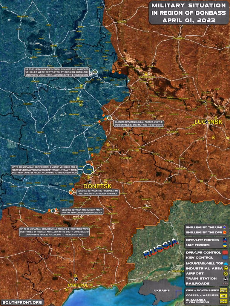 Về phía Nga: Trong các chiến dịch trước, họ đã chiếm được nhiều khu vực địa hình có lợi trên chiến trường. Trên hướng Bắc Donetsk và Lugansk, trong suốt 40 ngày tiến công ở phía kênh đào Severskiy Donets-Donbass, quân Nga đã dần kiểm soát được 3 cụm “tường thành cao”, giúp khống chế hai thành phố Slavyansk và Kramatorsk bằng pháo binh từ trên cao.