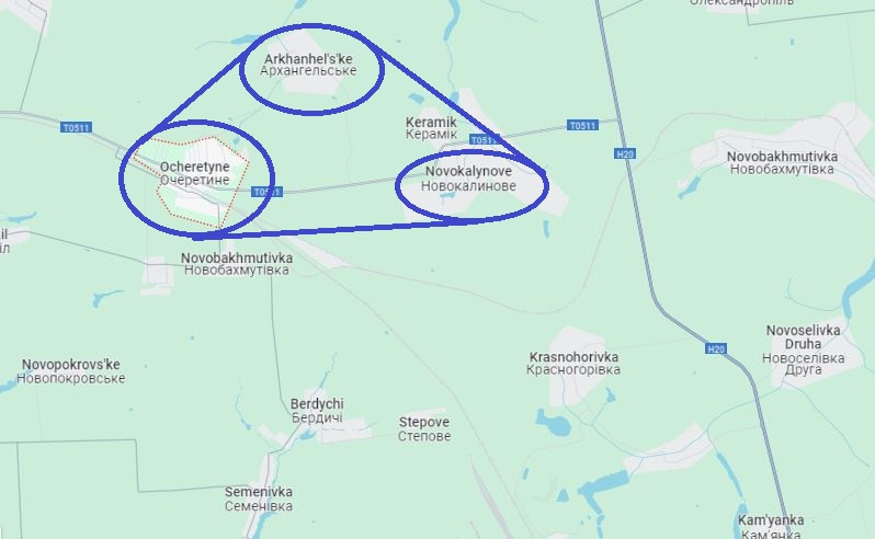 Còn kênh quân sự Readovka trên mạng xã hội Telegram phân tích chi tiết tình hình theo hướng Avdiivka vào cuối ngày 17/4 khẳng định, tam giác phòng ngự Ocheretino - Arkhangelskoye - Novokalinovo đã không cứu được quân Ukraine gần Ocheretino.