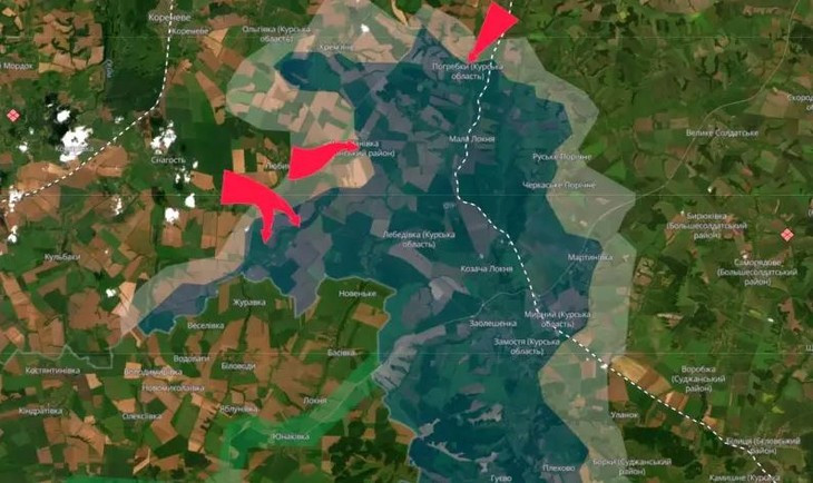 Quân đội Nga đang tiến vào khu vực Nizhnii Klin, có ý định cắt đứt đường tiếp tế của Quân đội Ukraine tại trang trại Daryino. Gần Pogrebki, Quân đội Nga đang nỗ lực giải phóng đầu cầu quanh làng và nỗ lực tiến lên, dù quá trình này đầy khó khăn, thử thách. 