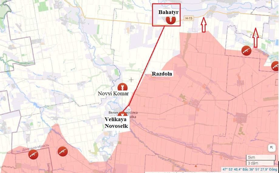 Việc quân Nga chiếm được làng Razdolny không chỉ giúp Cụm Vostok cắt đứt tuyến đường tiếp tế của Ukraine, từ đường cao tốc H-15 đến Velikaya Novoselka, mà còn tiến về phía trước, bao vây cụm quân Ukraine ở khu vực Kurakhove từ phía tây. 