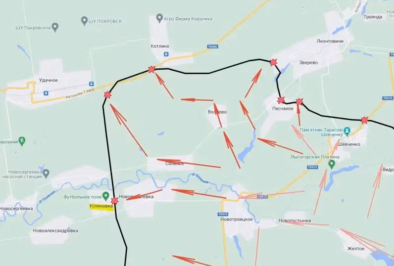 ISW nhận định, các đơn vị của Lữ đoàn bộ binh cơ giới số 5 có thể đã tham gia phong tỏa đường cao tốc T-0405 gần Mirne. Và quyết định của bộ chỉ huy Cụm quân Trung tâm, là tái triển khai lữ đoàn này đến đây, cho thấy quân Nga đang ưu tiên nỗ lực tiến vào khu vực này và chiếm Pokrovsk từ phía đông, hơn là một cuộc tấn công xa hơn về phía tây, từ hướng Kurakhovo.