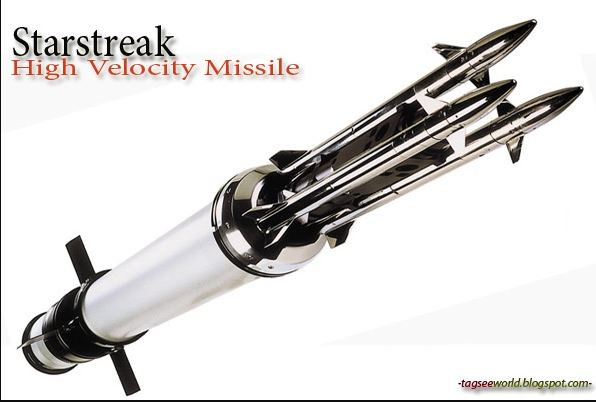 Tên lửa Starstreak có trọng lượng 20 kg; chiều dài 1,39m; đường kính 0,27 m và trọng lượng đầu đạn mang theo nặng gần 3 kg. Sử dụng động cơ tên lửa đẩy nhiên liệu rắn hai tầng, Starstreak có thể nhanh chóng tăng tốc với tốc độ gấp 4 lần tốc độ âm thanh (tương đương Mach 4 khoảng 4.800 km/h). 