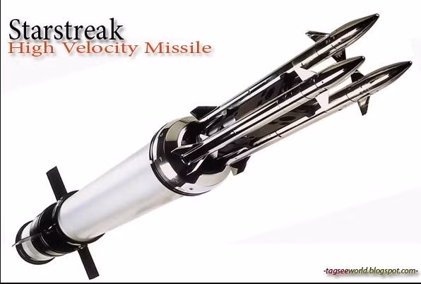 Tên lửa Starstreak có trọng lượng 20 kg; chiều dài 1,39m; đường kính 0,27 m và trọng lượng đầu đạn mang theo nặng gần 3 kg. Sử dụng động cơ tên lửa đẩy nhiên liệu rắn hai tầng, Starstreak có thể nhanh chóng tăng tốc với tốc độ gấp 4 lần tốc độ âm thanh (tương đương Mach 4 khoảng 4.800 km/h). 