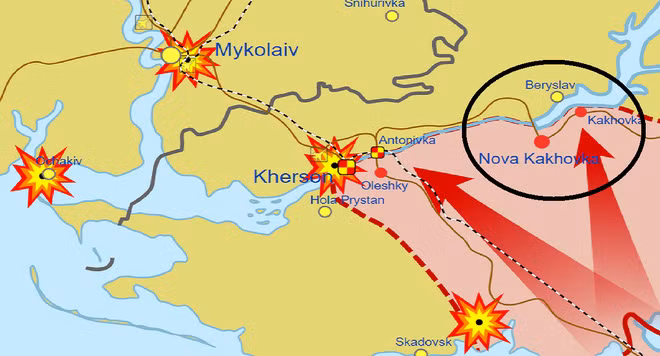 Richard Shiriff, cựu Phó Tư lệnh Bộ Chỉ huy quân Đồng minh châu Âu của NATO phân tích rằng. Moscow rõ ràng đang “tạo ra một hành lang trên bộ bên cạnh Crimea”. Hành lang này bắt đầu từ thành phố Odessa và chạy suốt theo trục Kherson - Mariupol đến vùng Donbas.