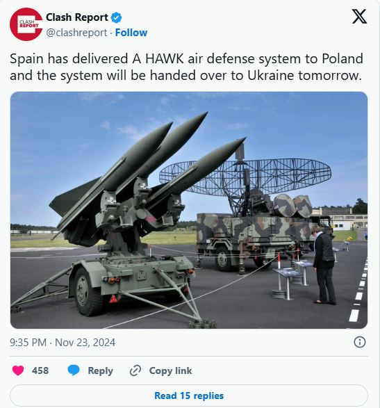 Còn Taras Chmut, một chuyên gia quân sự người Ukraine, cũng ca ngợi hiệu suất của HAWK: “HAWK hoạt động tuyệt vời trong việc đánh chặn tên lửa hành trình. Mặc dù đã cũ, cả HAWK và S-125M vẫn tiếp tục mang lại kết quả tuyệt vời”, ông bình luận trên mạng xã hội X.