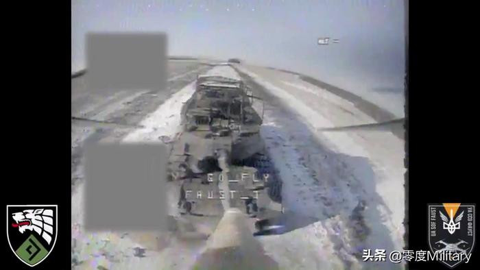 AFU đã sử dụng UAV FPV để tấn công vào đội hình đột kích của quân Nga, nhưng xét từ đoạn video, thứ bị phá hủy chính là xe tăng chiến đấu chủ lực M1A1SA Abrams được biên chế cho Lữ đoàn bộ binh cơ giới 47 của AFU.