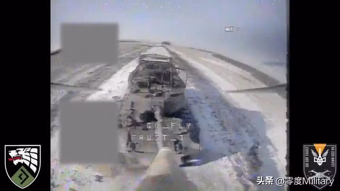 AFU đã sử dụng UAV FPV để tấn công vào đội hình đột kích của quân Nga, nhưng xét từ đoạn video, thứ bị phá hủy chính là xe tăng chiến đấu chủ lực M1A1SA Abrams được biên chế cho Lữ đoàn bộ binh cơ giới 47 của AFU.