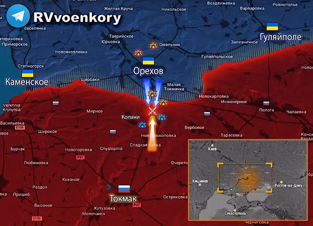 Trong những ngày qua, làng Rabotino đã trở thành một trong những địa điểm được nhắc đến nhiều nhất trong các thông tin chiến sự hàng ngày của cả hai bên. Hiện lực lượng phản công Ukraine đang chịu sức ép rất lớn, bởi đây là hướng có cơ hội chọc thủng tuyến phòng thủ Nga tốt nhất, dù vẫn cách tuyến phòng thủ chính tới 19 km.