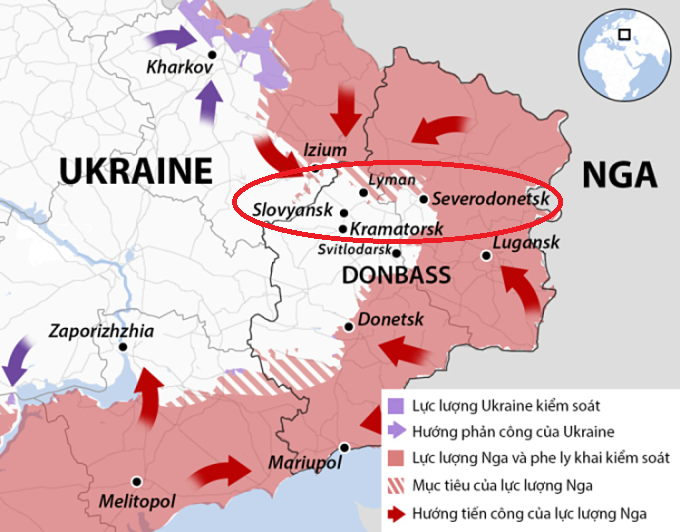 Sau khi xung đột Ukraine bùng nổ năm 2014, Slavyansk trở thành khu vực phòng thủ trọng yếu của Quân đội Ukraine trong trục tam giác Sieverodonetsk - Slavyansk - Kramatorsk. 