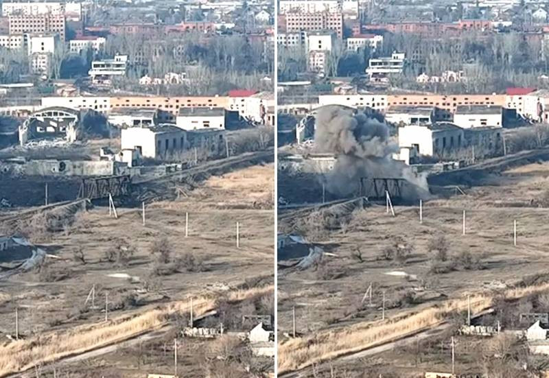 Vào ngày 4/3, Viện Nghiên cứu Chiến tranh của Mỹ (ISW) đã phát hiện ra hai cây cầu rất quan trọng ở Bakhmut bắc qua sông Bakhmutovka ở phía đông bắc thành phố và dọc theo đường cao tốc Chasov Yar – Khromovo -Bakhmut ở phía tây thành phố đã bị Quân đội Ukraine phá hủy, chứ không phải lực lượng Nga. 