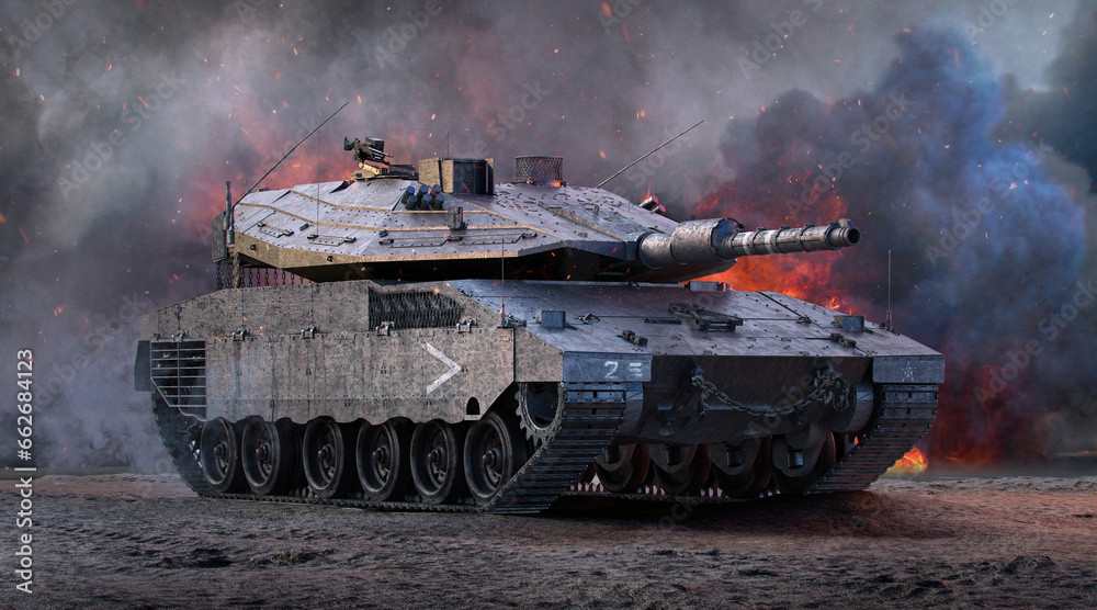 Về xe tăng, Quân đội Israel được trang bị dòng xe tăng chiến đấu chủ lực Merkava và mẫu mới nhất là Merkava Mk4. Loại xe tăng chiến đấu chủ lực này có tổng trọng lượng chiến đấu 65 tấn, dài 7,6 mét, rộng 3,7 mét và có tổng cộng 4 thành viên tổ lái.