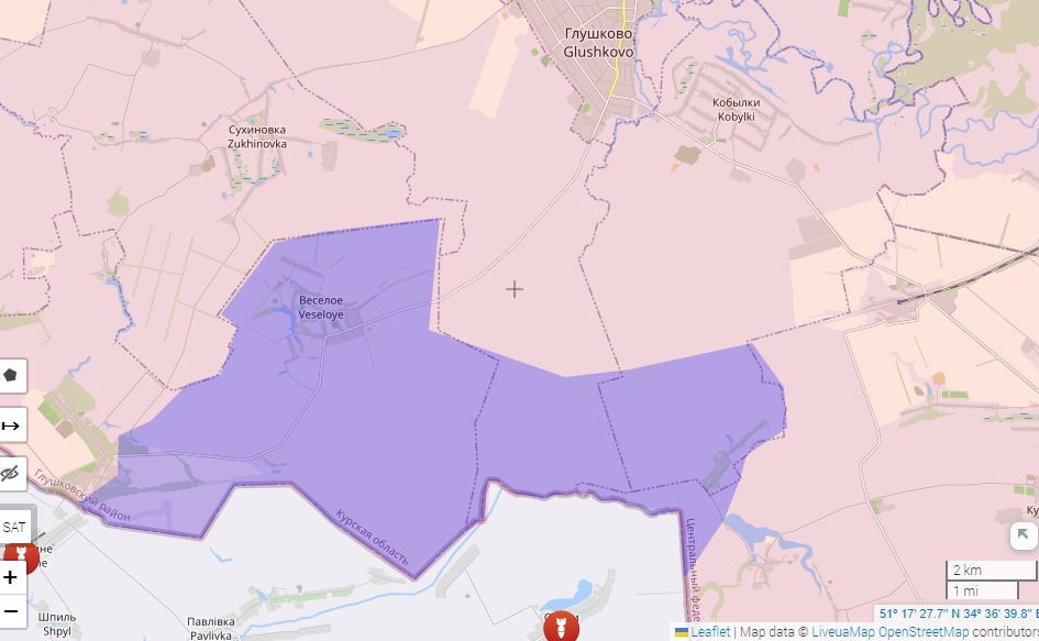 Ở hướng Glushkovo, Quân đội Nga cũng giành được thắng lợi quyết định. Theo thông tin của nhà quan sát Mikhail Zvinchuk và tờ Bloomberg của Mỹ, Quân đội Nga cũng đã phát động một cuộc phản công quy mô lớn trong khu vực Novyi Put, nằm sát biên giới, đồng thời đánh bật quân Ukraine từ vành đai rừng gần Medvezhe về bên kia biên giới. 