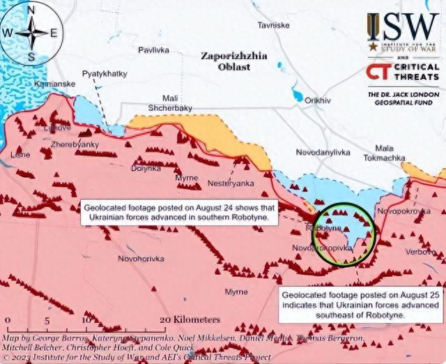 Trên thực tế, quân đội Nga tại tuyến Rabotino – Verbovoe đang vây quân Ukraine từ ba phía và mùa mưa của Ukraine đã đến, sẽ rất khó khăn cho hoạt động phản công của Quân đội Ukraine.