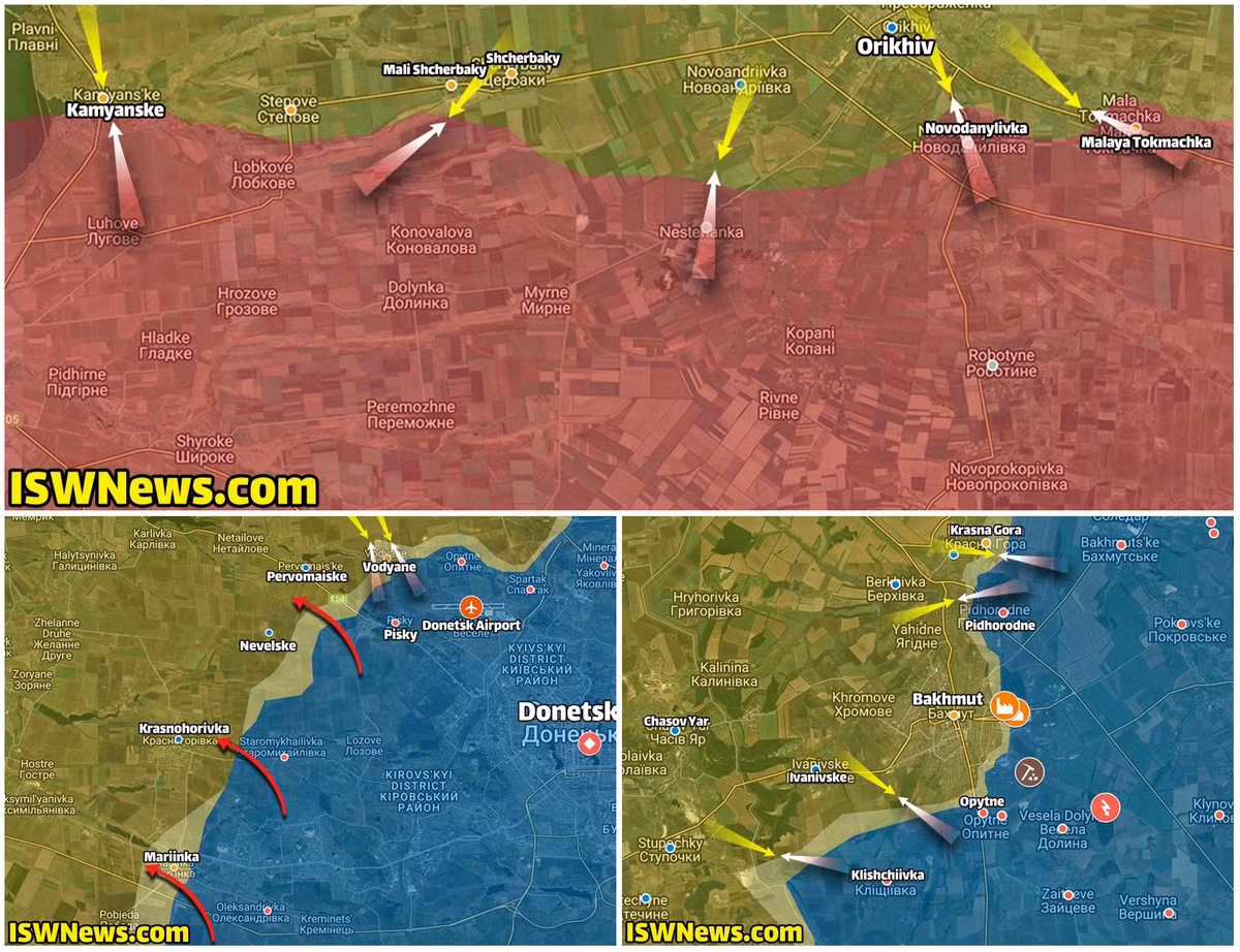 Ở chiến trường này, không có sự phân biệt giữa các tuyến phòng thủ của Nga, nếu nói đến tuyến phòng thủ nào mà quân đội Ukraine chọc thủng thì phải nói đến mặt trận phía Nam. Ở mặt trận phía Nam, cuộc tấn công của quân đội Ukraine được chia thành ba hướng cụ thể. 