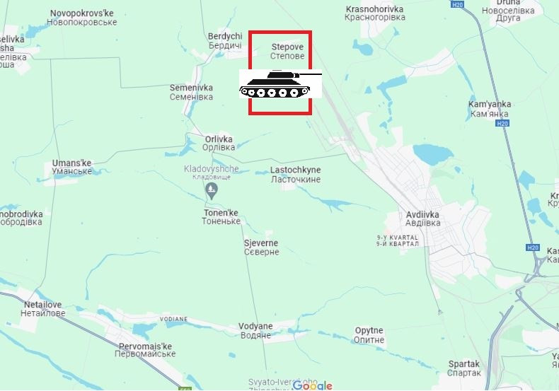 Tờ Bild của Đức thì đưa tin, binh lính Nga đã đăng ảnh xe tăng lên internet vào ngày 10/3. Bức ảnh được cho là chụp cách làng Stepove khoảng 900m về phía nam; ngôi làng nằm ở phía bắc thành phố Avdiivka, hiện đang bị Quân đội Nga chiếm đóng. 