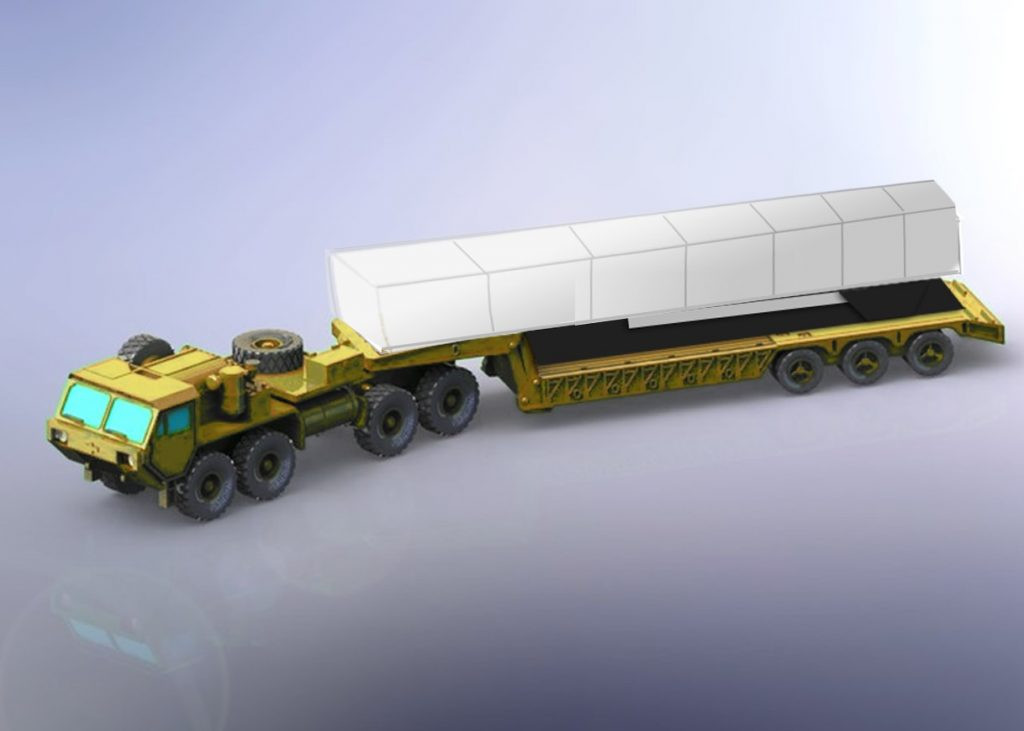 Bức ảnh cũng cho thấy quá trình vận chuyển bệ phóng tên lửa “Black Hawk” được lắp trên các rơ-moóc M870. Các rơ-moóc này đã được sửa đổi cho phù hợp với việc phóng tên lửa siêu thanh và sẽ được kéo bởi các xe tải M983A4 của hãng Oshkosh. 