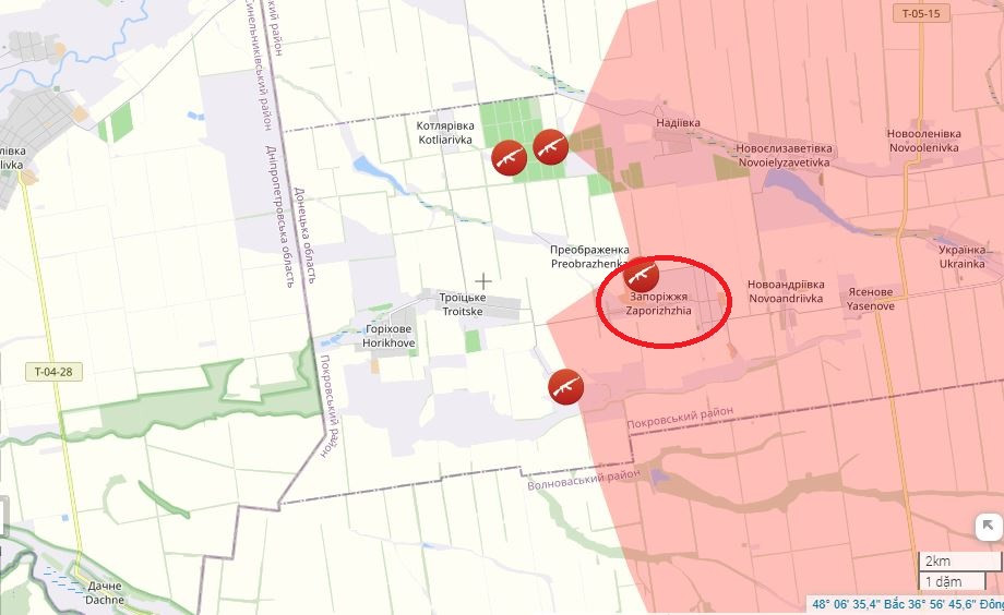 Hiện tại, tình hình chiến trường khá có lợi cho Nga, khi vào ngày 30/3, RFAF chiếm ngôi làng Zaporizhia ở vùng Donetsk. Chiến thắng này có ý nghĩa to lớn đối với RFAF, khi ngôi làng này chỉ còn cách tỉnh Dnipro (tên khác Dnipropetrovsk) chưa đầy 6 km.