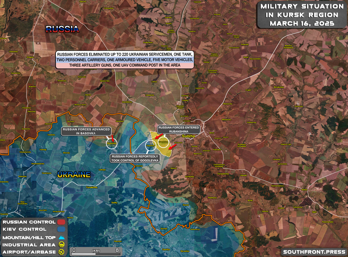 Khi quân đội Ukraine bất ngờ tấn công Kursk vào năm ngoái, truyền thông phương Tây đã thổi phồng rằng, đây là "bàn đạp phản công Moscow". Kết quả là khu vực kiểm soát rộng 1.300 km2 hiện đã thu hẹp xuống còn chưa đầy 90 km2.