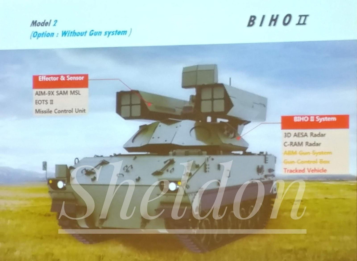 Tất cả các cảm biến và giá đỡ của Biho II đều được thiết kế theo kiểu mô-đun, với các cấu hình khác nhau cho các nhiệm vụ và vai trò khác nhau có thể thực hiện được; bao gồm cả tháp pháo chỉ bố trí radar hoặc cảm biến quang điện, hoặc cả hai.