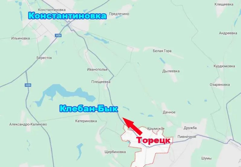 Còn thông tin đến từ hướng thành phố Toretsk cho biết, quân Ukraine bị đánh bật khỏi thành phố, đang cố gắng rút lui theo hướng tây bắc và rút về phía bờ bắc của hồ chứa nước Kleban-Byk, nhằm thiết lập tuyến phòng thủ mới tại đây.