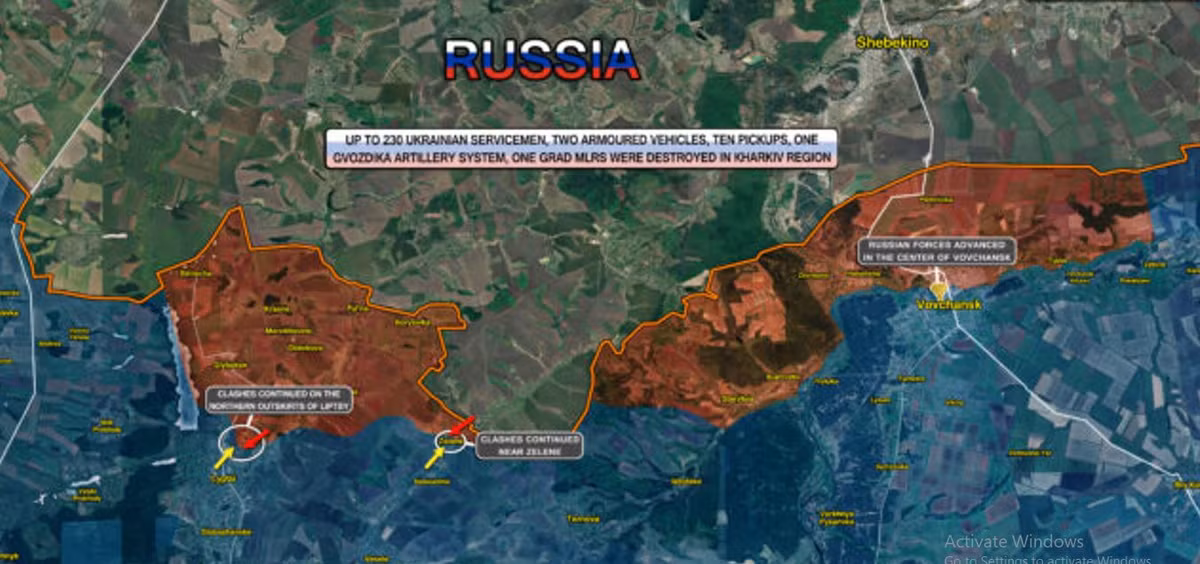 Vào ngày 10/5 vừa qua, Quân đội Nga bất ngờ mở cuộc tấn công tổng lực vào khu vực Kharkov theo hai hướng trên một chính diện tới 60 km, hiện Quân đội Nga đã tiến sâu vào trong lãnh thổ Ukraine từ 5 đến 10 km, nhưng chiến tuyến cũng chỉ cách thành phố Belgorod khoảng 35 km. Rõ ràng, vùng đệm an toàn hiện tại là chưa đủ. 