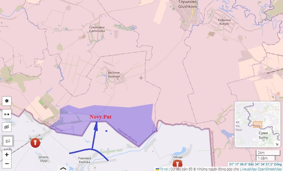 Theo kênh "Arkhangel Spetsnaz" trên mạng Telegram, quân Ukraine một lần nữa cố gắng vượt qua biên giới ở quận Glushkovsky gần làng Novy Put, nhưng đã bị tiêu diệt. Giao tranh ác liệt ở Novoivanovka, Lực lượng Vũ trang Ukraine đang cố gắng giữ vững vị trí của mình.