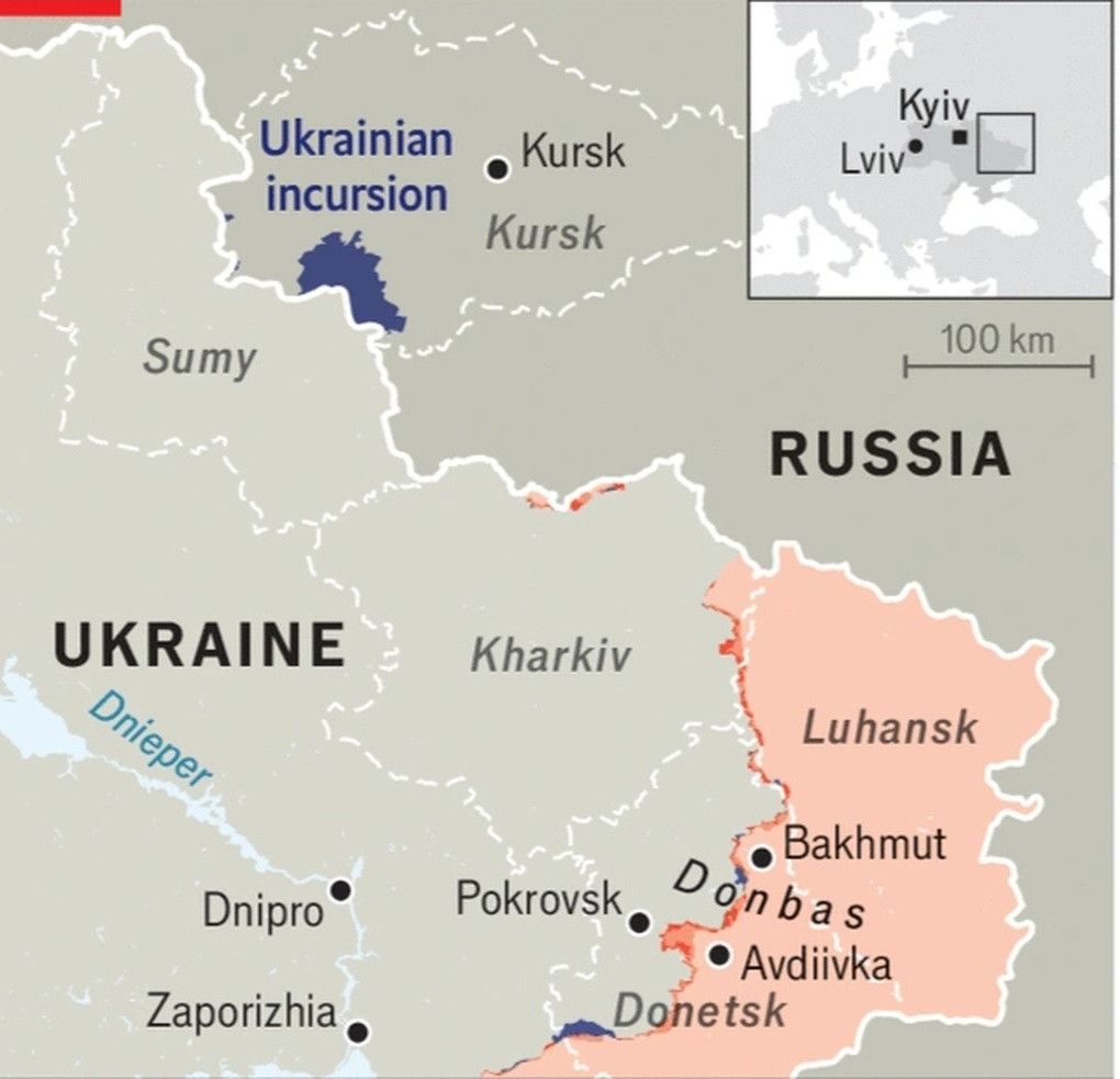 Bộ Quốc phòng Nga cũng xác nhận, các trận đánh ác liệt vẫn đang diễn ra ở khu vực biên giới Kursk-Sumy, đặc biệt là các làng Guevo và Oleshny thuộc khu vực Kursk, nơi quân Nga vẫn đang nỗ lực đẩy lui quân Ukraine về phía bên kia biên giới.