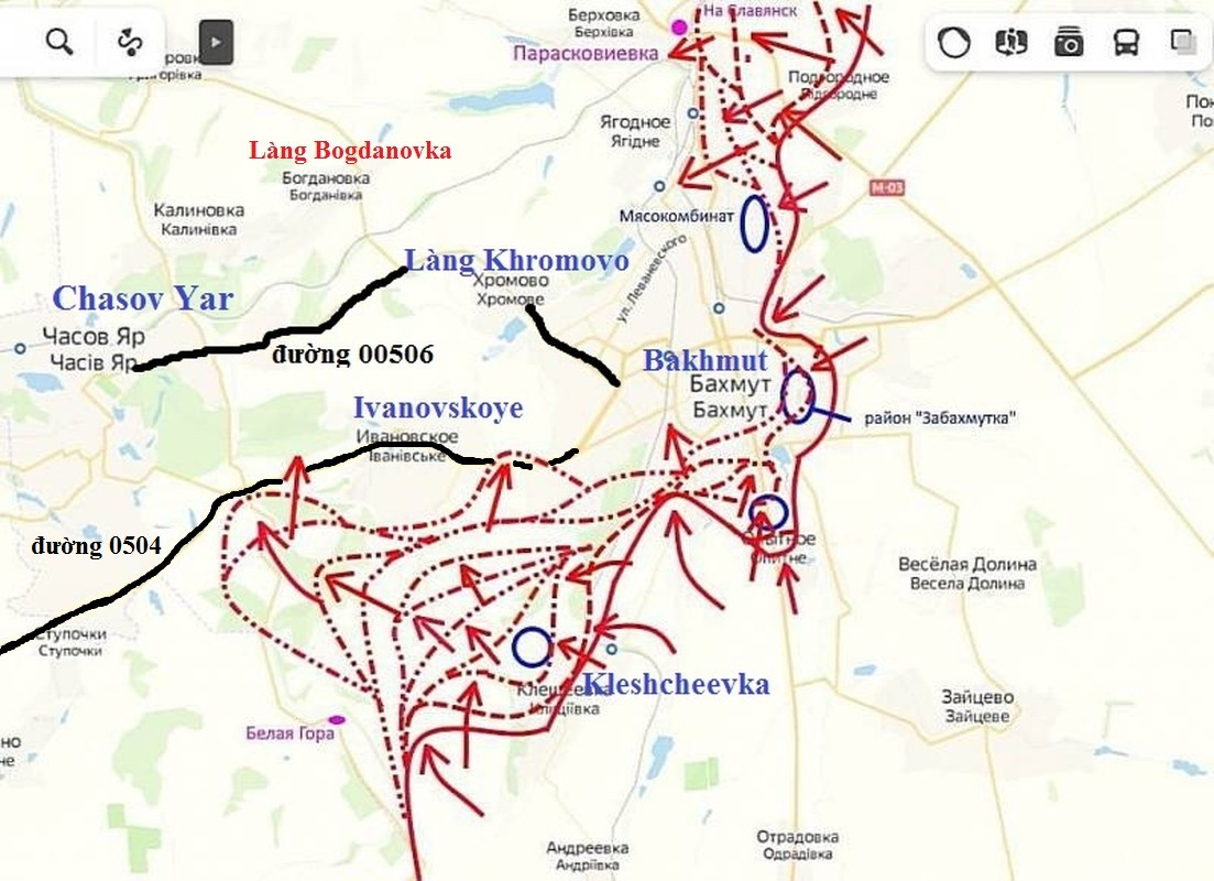 Tuy nhiên, sau trận chiến khốc liệt, lính đánh thuê Wagner tuyên bố đã nắm quyền kiểm soát đường cao tốc T0504. Nhóm chiến đấu Wagner liên tục nén vòng vây, khiến Quân đội Ukraine phải căng mình chống đỡ và càng ít thời gian sơ tán. Có thể nói đối với Quân đội Ukraine ở Bakhmut hiện nay, tình hình đang rất cấp bách. 