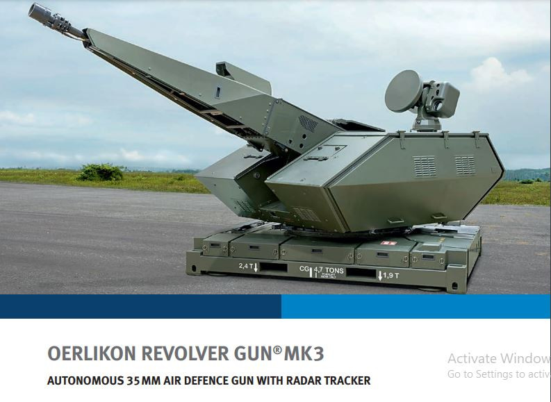 Cần lưu ý rằng về mặt kỹ thuật, pháo phòng không Skynex hoàn toàn có thể so sánh với Gepard, bởi vì cả hai loại đều có cỡ nòng 35 mm. Nhìn chung, Oerlikon Gun Mk3 có thể được xếp vào loại vũ khí công nghệ cao, do nó được tích hợp các radar tìm kiếm 2D/3D.