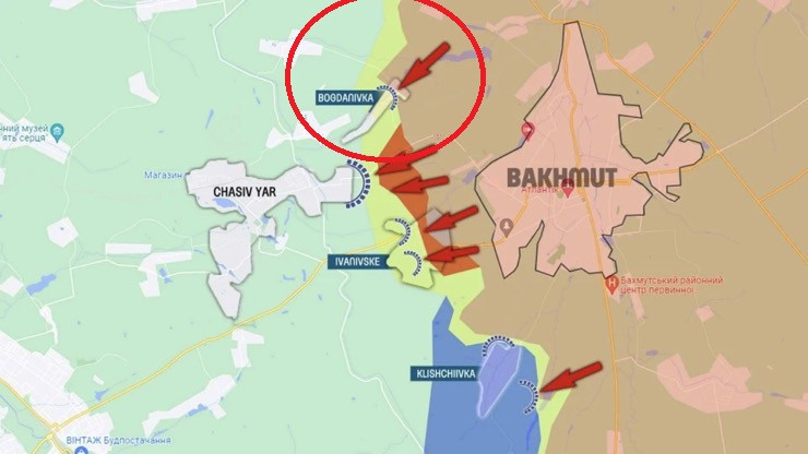 Theo truyền thông Nga, Quân đội Nga đã chiếm quyền kiểm soát cứ điểm Bodanivka ở phía đông bắc Chasov Yar vào ngày 8/4. Truyền thông phương Tây tin rằng, Quân đội Nga tiếp tục tấn công Chasov Yar cho đến khi kiểm soát hoàn toàn khu vực này. 